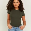 Body Basico Kaki a Maniche Corte^Tally Weijl Sale