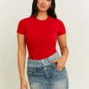 Body Basico Rosso a Maniche Corte^Tally Weijl Hot