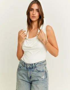 Body Bianco con Cappuccio e Dettaglio Sexy^Tally Weijl Store