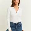 Body Bianco con Colletto Polo^Tally Weijl Sale