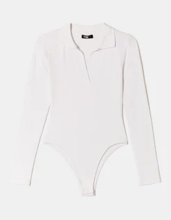 Body Bianco con Colletto Polo^Tally Weijl Sale