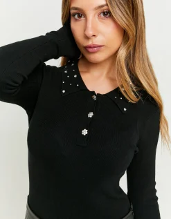 Body in Maglia con Bottoni Gioiello e Strass^Tally Weijl New