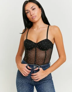 Body in Mesh con Strass^Tally Weijl Best Sale