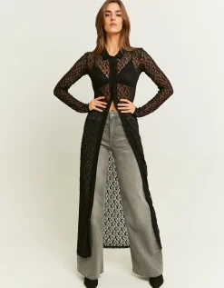 Camicia Maxi in Pizzo Nera^Tally Weijl Best