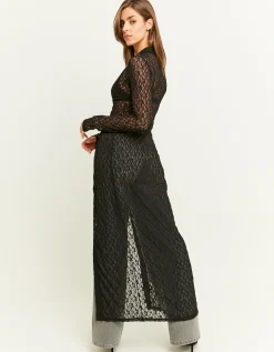 Camicia Maxi in Pizzo Nera^Tally Weijl Best