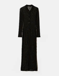 Camicia Maxi in Pizzo Nera^Tally Weijl Best