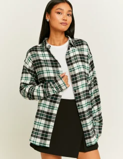 Camicia Oversize a Quadri Verde e Nera^Tally Weijl Best Sale