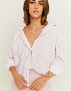 Camicia Oversize a Righe Rosa^Tally Weijl Discount