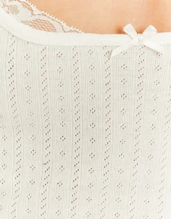 Canottiera Basica con Inserto in Pizzo^Tally Weijl Outlet