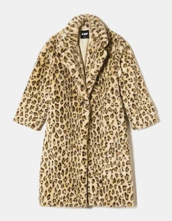 Cappotto in Finta Pelliccia Lungo Stampa Leo^Tally Weijl Hot