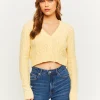 Cardigan Corto In Maglia Intrecciata Giallo^Tally Weijl Discount