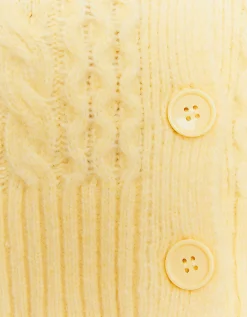 Cardigan Corto In Maglia Intrecciata Giallo^Tally Weijl Discount