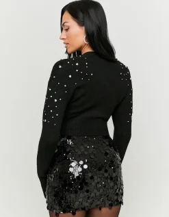Cardigan Corto con Spilla Fiocco in Strass^Tally Weijl New