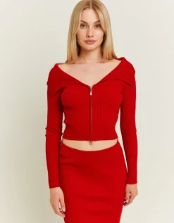 Cardigan Off Shoulder Rosso^Tally Weijl Fashion