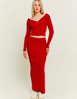 Cardigan Off Shoulder Rosso^Tally Weijl Fashion