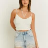 Crop Top Bianco con Increspature^Tally Weijl Best Sale