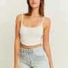 Crop Top Bianco con Strass^Tally Weijl Cheap