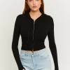 Felpa con Cappuccio Nera in Maglia^Tally Weijl Store