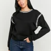 Felpa Nera con Cristalli^Tally Weijl New