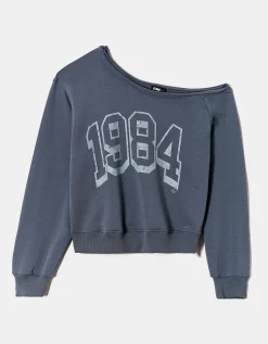 Felpa Off Shoulder Grigia^Tally Weijl Sale
