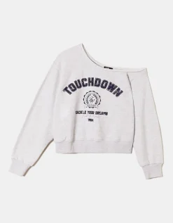 Felpa Off Shoulder Nera^Tally Weijl Discount