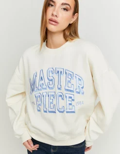 Felpa Oversize Bianca con Patch^Tally Weijl Hot