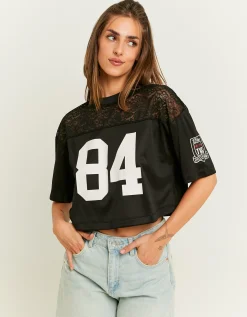 Football T-shirt in Pizzo Nera^Tally Weijl Discount