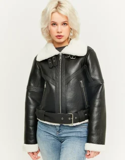 Giacca Aviatore in Similpelle Nera^Tally Weijl Cheap