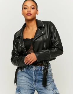 Giacca Biker In Similpelle Nera^Tally Weijl Shop