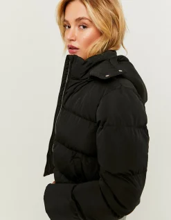 Giacca Imbottita con Cappuccio Nera^Tally Weijl Fashion