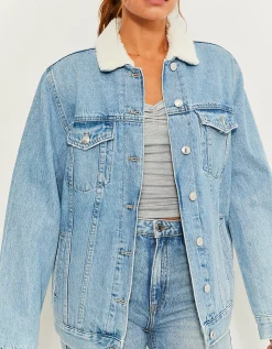 Giacca in Denim con Pelliccia Teddy^Tally Weijl Shop