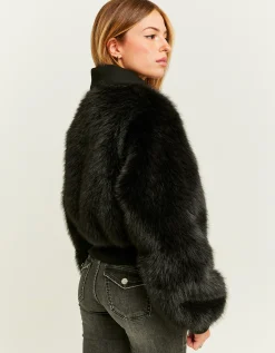 Giacca in Pelliccia Sintetica Nera con Chiusura Zip^Tally Weijl Best Sale