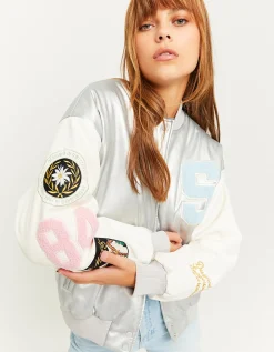 Giacca Varsity Argento In Similpelle^Tally Weijl Flash Sale