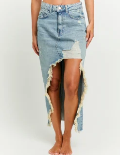 Gonna di Jeans a Vita Alta con Strappi^Tally Weijl Sale