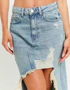Gonna di Jeans a Vita Alta con Strappi^Tally Weijl Sale