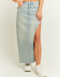 Gonna in Jeans a Vita Alta con Spacco Laterale^Tally Weijl Hot