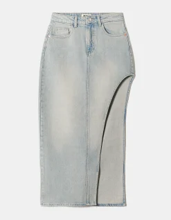 Gonna in Jeans a Vita Alta con Spacco Laterale^Tally Weijl Hot