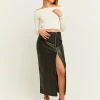 Gonna Maxi Nera in Finta Pelle con Zip^Tally Weijl Clearance