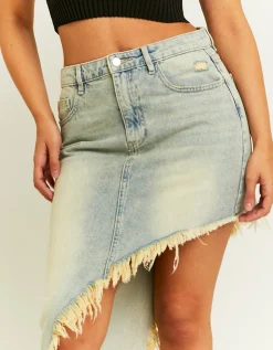 Gonna Midi di Jeans con Orlo Irregolare^Tally Weijl Store