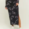 Gonna Midi in Mesh Nera a Fiori^Tally Weijl Cheap