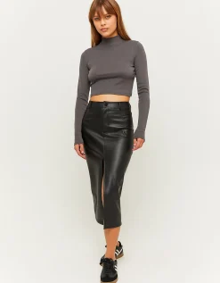 Gonna Midi In Similpelle Nera^Tally Weijl Discount