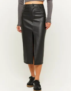 Gonna Midi In Similpelle Nera^Tally Weijl Discount