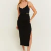 Gonna Midi Nera con Spacco Laterale^Tally Weijl Fashion