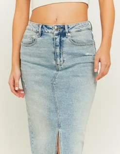 Gonna Midi Vita Alta di Jeans con Spacco^Tally Weijl Clearance