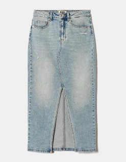 Gonna Midi Vita Alta di Jeans con Spacco^Tally Weijl Clearance