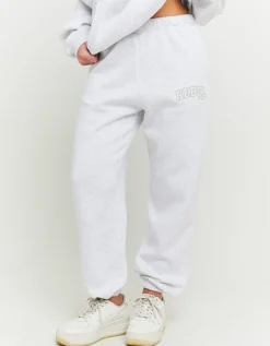 Joggers Morbidi Grigi con Ricamo in Lurex^Tally Weijl Sale