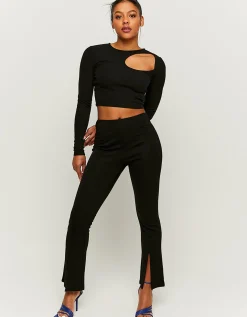 Leggings A Zampa con Spacco Frontale Neri^Tally Weijl Sale