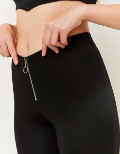 Leggings A Zampa Neri Con Zip^Tally Weijl Shop