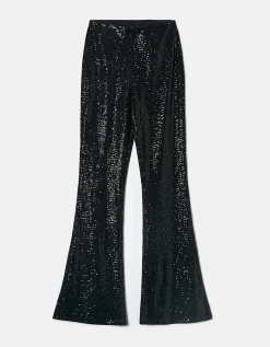 Leggings a zampa neri con paillettes^Tally Weijl Store