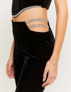 Leggings Cut Out in Velluto Neri^Tally Weijl Shop